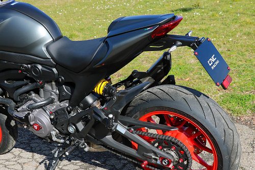 CNC Racing Porta targa regolabile, nero - Ducati Monster 937