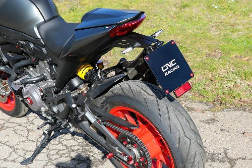 CNC Racing Adjustable license plate, black - Ducati Monster