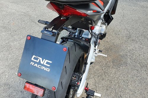 CNC Racing Adjustable license plate, black - Aprilia