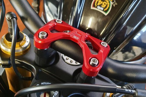 CNC Racing Obere Lenkerklemme, schwarz - Aprilia Tuono