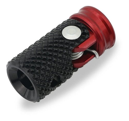 CNC Racing Folding peg gear lever, M6, SPORT, black-red -