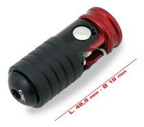 CNC Racing Folding peg gear lever, M6, STREET, black-red -