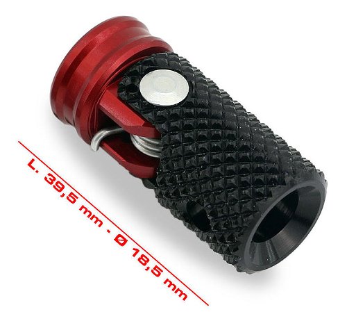 CNC Racing Folding peg rear brake lever, M6, SPORT, black -