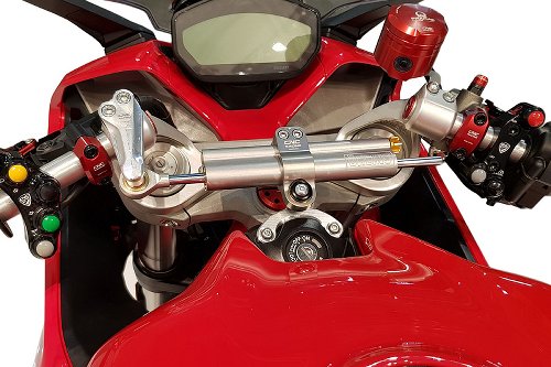 CNC Racing Haltersatz Lenkungsdämpfer, rot - Ducati