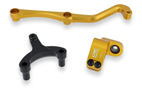 CNC Racing Steering damper kit, for handlebar bracket, gold