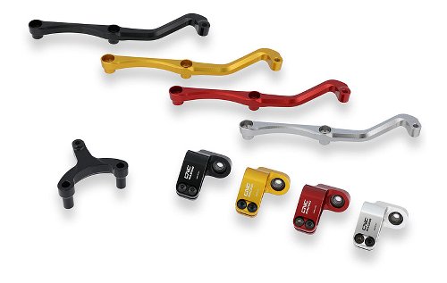 CNC Racing Steering damper kit, for handlebar bracket, red -