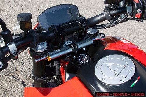 CNC Racing Supporto Ammortizzatore di Sterzo, nero - Ducati