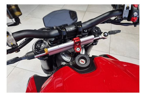 CNC Racing Steering damper kit, black - Ducati Streetfighter