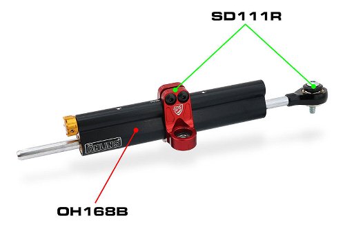 CNC Racing Steering damper kit, gold - Ducati Streetfighter