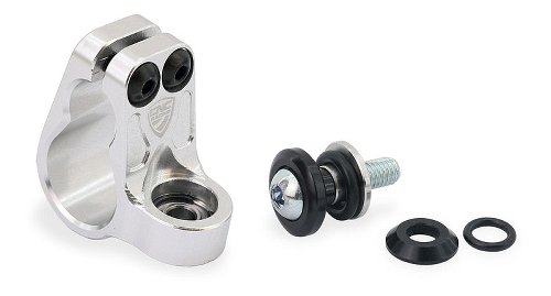 CNC Racing Steering damper kit, silver - Ducati