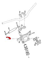 CNC Racing Supporto ammortizzatore di sterzo, nero - Ducati