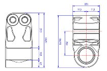 CNC Racing Vertikale Klemme für Ohlins Lenkungsdämpfer,