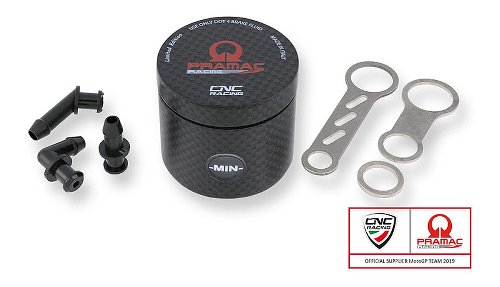 CNC Racing Fluid reservoir front brake,  25 ml, matt carbon,