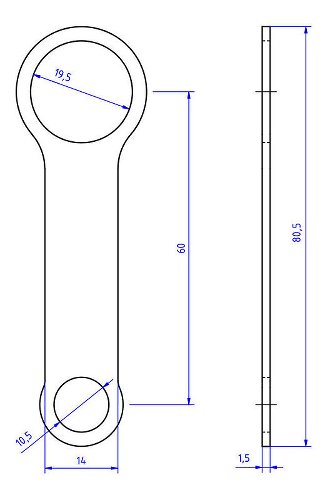 CNC Racing Staffa montaggio serbatoi fluido - universale