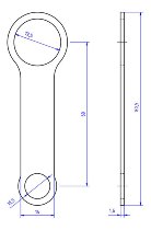 CNC Racing Staffa montaggio serbatoi fluido - universale