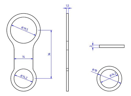 CNC Racing Halterung für Ausgleichsbehälter - universal