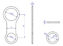 CNC Racing Fluid tank mounting bracket - universal