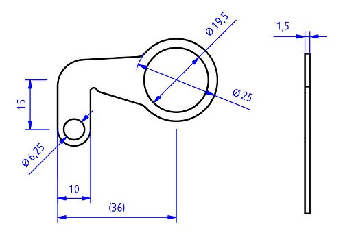 CNC Racing Halterung für Ausgleichsbehälter - universal