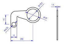 CNC Racing Halterung für Ausgleichsbehälter - universal