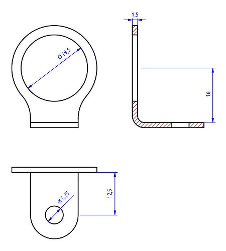 CNC Racing Support de montage pour réservoir de fluide -