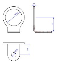 CNC Racing Fluid tank mounting bracket - universal