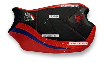 CNC Racing Seat cover, black-red, PRAMAC- Ducati Panigale V4