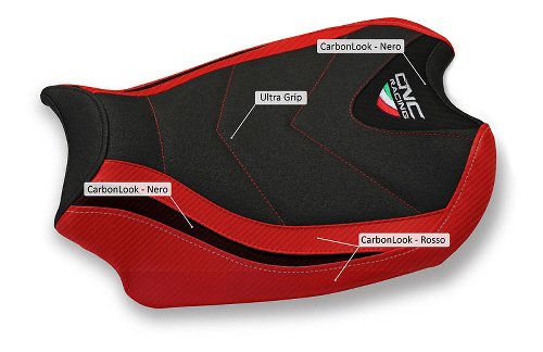 CNC Racing Rivestimento sella, nero-rosso - Ducati Panigale