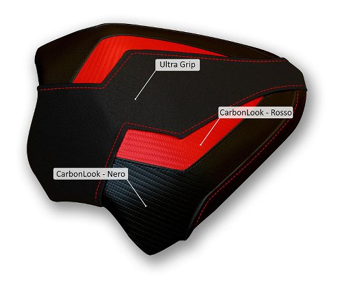 CNC Racing Rivestimento sella Passeggero, nero-rosso -