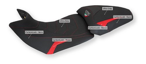 CNC Racing Rivestimento sella, nero-rosso - Ducati