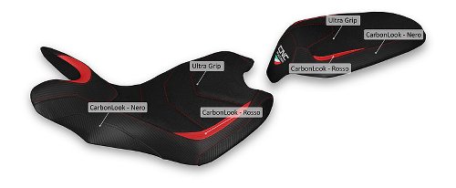 CNC Racing Seat cover, black-red - MV Agusta Turismo Veloce