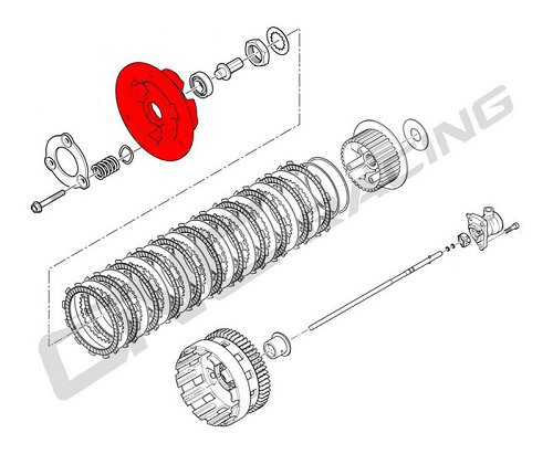 CNC Racing Piattello Spingidisco Frizioni ad olio, nero -