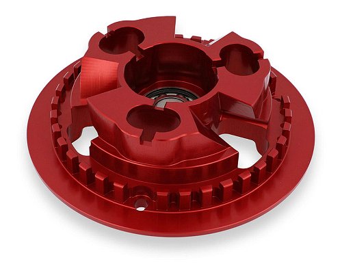 CNC Racing Druckplatte, Ölbadkupplung BICOLOR, rot-silber -