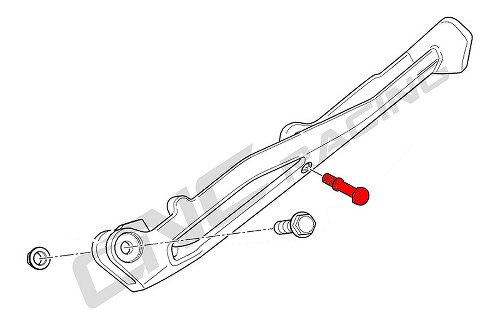 CNC Racing Side stand pin - Ducati Panigale V4 - red