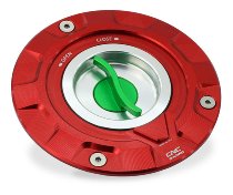 CNC Racing Fuel tank cap, Livey Tricolore, red - Aprilia,