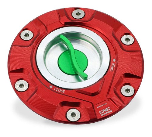 CNC Racing Tankdeckel, Livey Tricolore, rot -