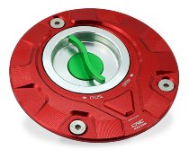 CNC Racing Fuel tank cap, Livey Tricolore, red - Ducati, MV