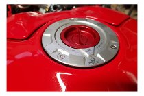 CNC Racing Tankdeckel, PRAMAC, schwarz-rot - Ducati, MV