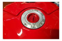 CNC Racing Tankdeckel, PRAMAC, schwarz-rot - Ducati, MV