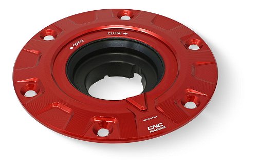 CNC Racing Fuel tank cap - flange GEAR, red - Ducati