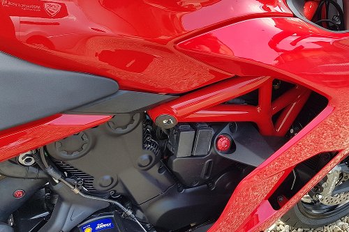 CNC Racing frame cap sets, red - Ducati 936 Supersport / S