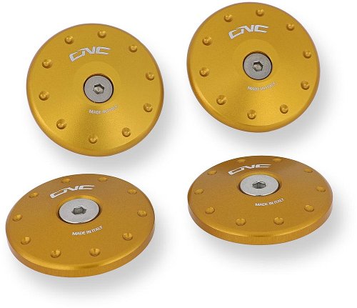 CNC Racing tapones de cuadro, agujeros grandes, dorado -