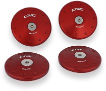 CNC Racing tapones de cuadro, agujeros grandes, rojo -