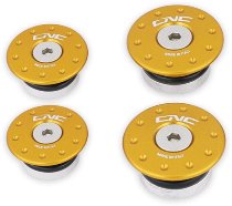 CNC Racing Frame caps kit, 4 pcs., gold - Ducati DesertX 937