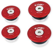 CNC Racing Frame caps kit, 4 pcs., red - Ducati DesertX 937