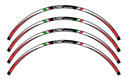 CNC Racing 17 Zoll Felgenrandaufkleber, 4 stk. für 1 Rad,
