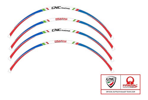CNC Racing Kit adesivi ruota da 17 pollici, 4 pz., per una