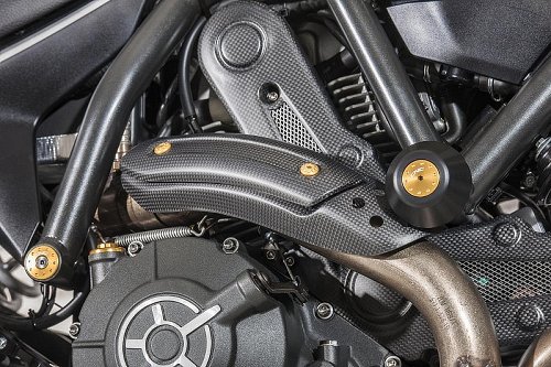 CNC Racing Hitzeschutz Auspuff Carbon matt, Ducati Scrambler