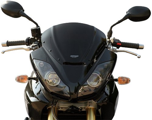 MRA fairing shield, Sport, black, with homologation -