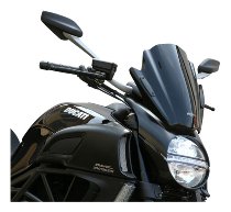 MRA Windshield, racing, black, with homologation - Aprilia