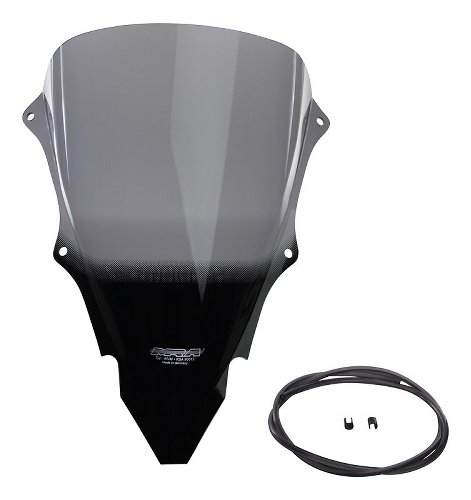 MRA Fairing screen, racing, smoke grey, with homologation -